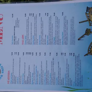 The menu at the bar has more items in the menu in the room. July 2018