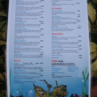 Menu at bar has more items then the one in the rooms.  July 2018.