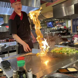 The heat is on with Chef Bey at Shirasoni Japanese Restaurant in Alameda.