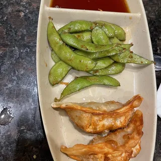Grilled Garlic Edamame