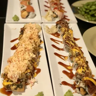 Benz Roll Tiger Roll Orange Dream Golden Salmon Roll