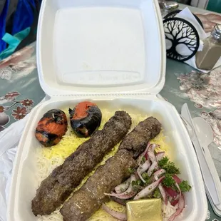 Koobideh dinner platter