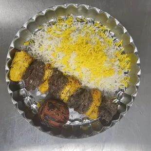 Bakhtiari Kabab ( 4 Pieces beef tender &amp; 4 Pieces Chicken tender )