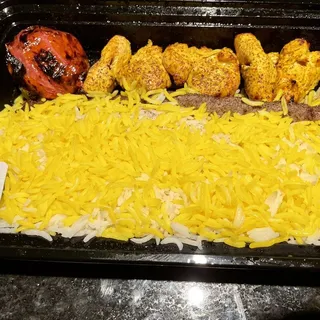 Chicken and Koobideh Kabab