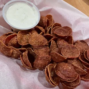Fried pepperoni appetizer