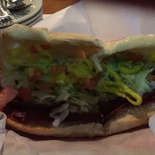 Italian sub.  I opened it up a little.  Delicious!