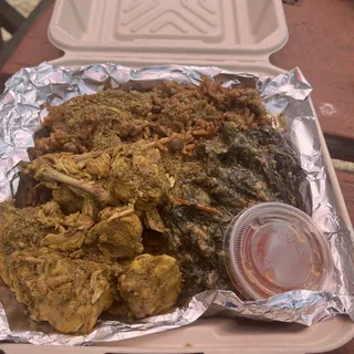 Curry chicken plate