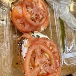 Bagels and lox - minus the red onions
