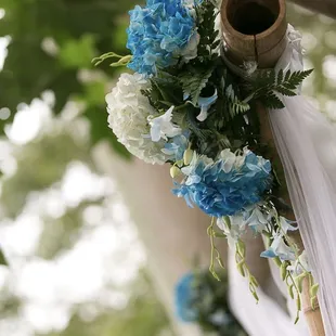 Hydrangeas for wedding arch