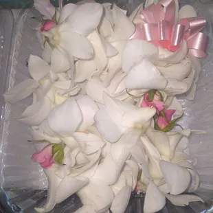 Beautiful Orchid And Baby Rose Lei for my Wife.