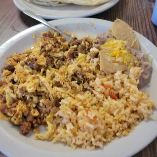 Chorizo and eggs