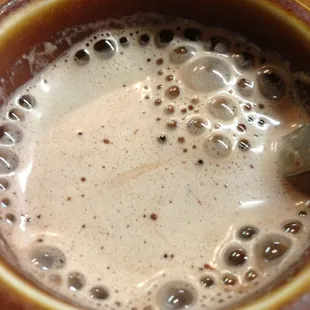 My hot cocoa. It's true: know what u want to drink so u can order asap as the server comes around