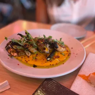 Tiger shrimp dish. You want a spoon for this to scoop every flavor into one bite.