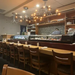 sushi and sashimi, interior