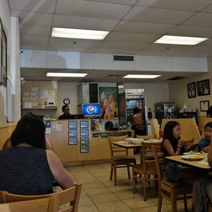 Inside  the restaurant