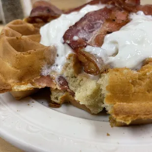 Bacon waffles
