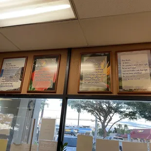 Quotes on the wall from Shiro! There's a ton!