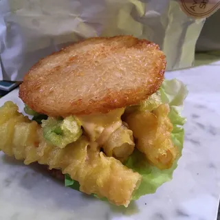 Avocado & Shrimp rice burger