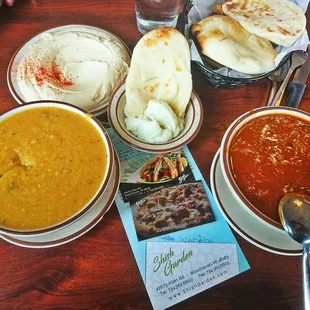 Thick Delicious Lentils Soup,  Hummus,  Toum n Lamb Chili absolutely fantastic