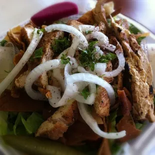 Chicken fattoush salad