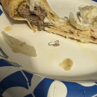 Shish Kafta Sandwich where I found a staple