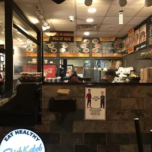 a view of the counter