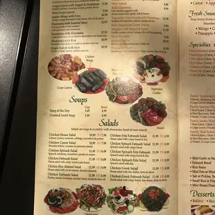 the menu