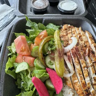 Chicken Rice Almond Salad