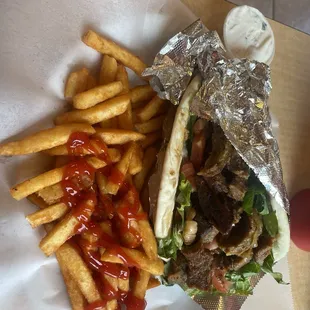 Beef and lamb Gyros Sandwich . Great price $12.99