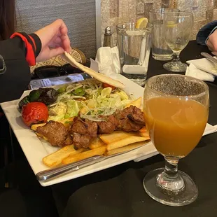 a glass of orange juice