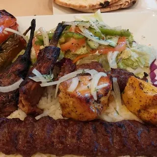 Beef Lula and Chicken Kabob