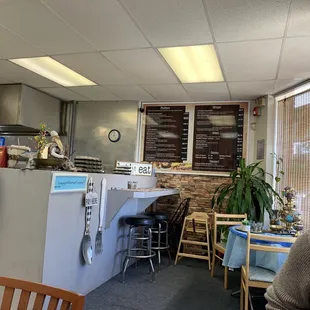 Front counter where you pay at the end