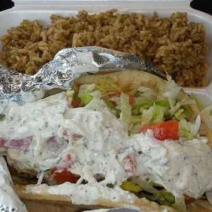 Grilled chicken gyro is their best menu item. Avoid the rice