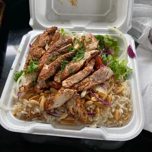 Chicken Chicken Rice Almond Salad