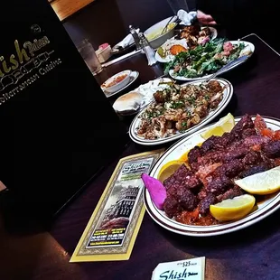 plates of food on a table