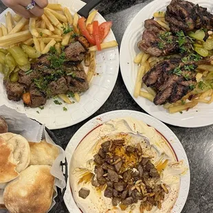 Hummus and Lamb, Shish Kabob, Lamb Chops
