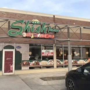 the front of the restaurant