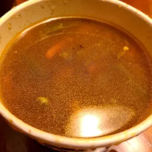 Lamb vegetable soup that came with the sampler