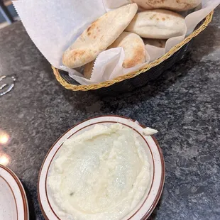 Complimentary Pita & Garlic Bread (both are vegan)