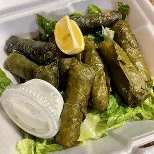 Stuffed Grape Leaves.