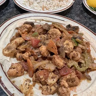 Zesty Chicken Ghallaba (medium spice) with Almond Rice