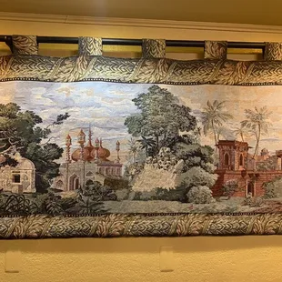One of the beautiful tapestries on the wall.