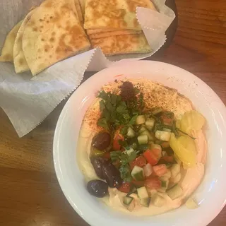 Traditional Hummus and Pita