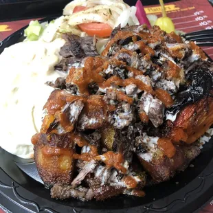 Lamb and beef shawarma.