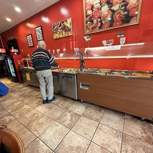 a man in a restaurant