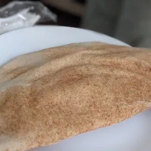 a pita on a plate