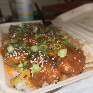 The best Bang Bang Chicken Dirty Rice