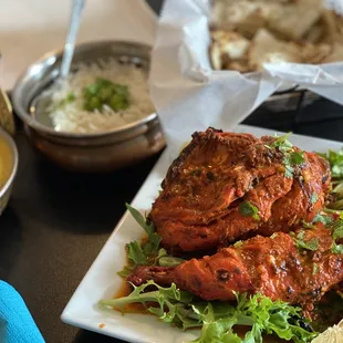 Tandoori chicken and kroma