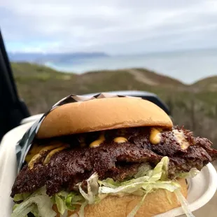 Double shmash'd burger w/ the bacon jam