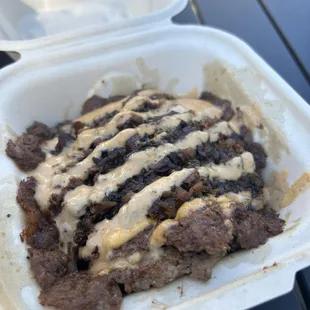 No bun! Still delicious!!